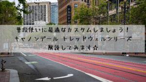 普段使いに最適なカスタムしましょう！キャノンデール トレッドウェルシリーズ解説してみます☆