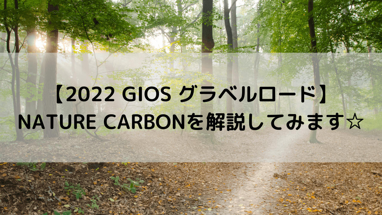 2022 GIOS グラベルロード】NATURE CARBON(ネイチャー カーボン)を解説してみます☆