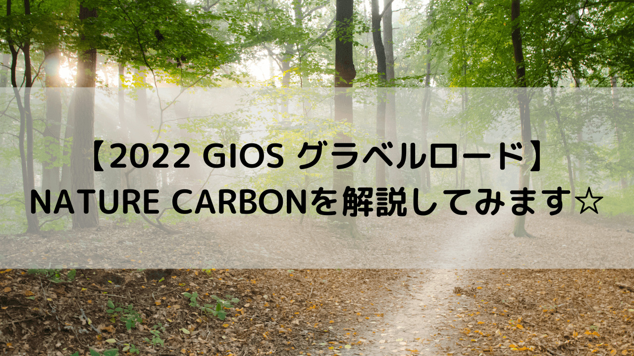 【2022 GIOS グラベルロード】NATURE CARBON(ネイチャー カーボン)を解説してみます☆