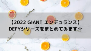 【2022 GIANT エンデュランス】DEFYシリーズをまとめてみます☆