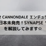 【 2022 CANNONDALE  エンデュランス】日本未発売モデル!SYNAPSE 1を解説してみます☆