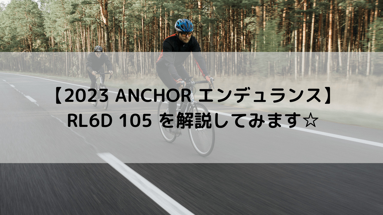 2023 ANCHOR エンデュランス】RL6D 105を解説してみます☆