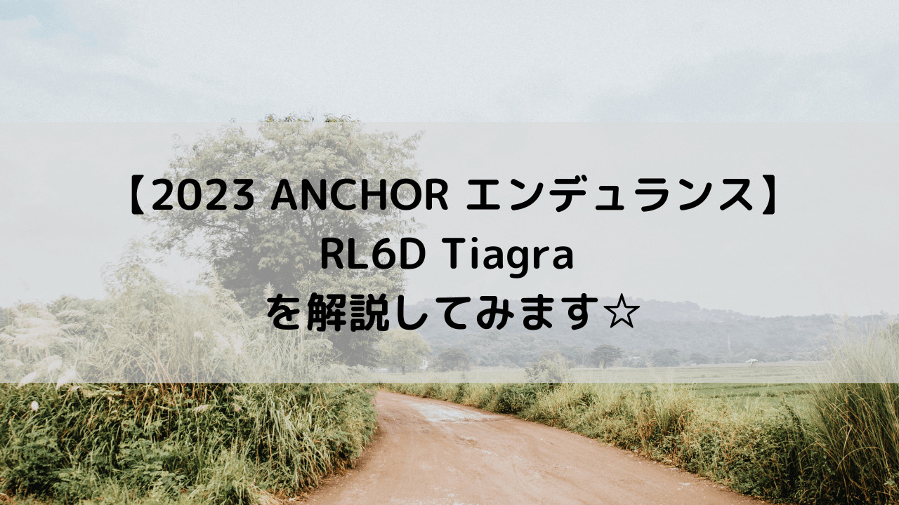【2023 ANCHOR エンデュランス】RL6D Tiagraを解説してみます☆
