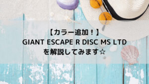 【カラー追加！】GIANT ESCAPE R DISC MS LTDを解説してみます☆
