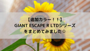 【追加カラー！！】GIANT ESCAPE R LTDシリーズをまとめてみました☆
